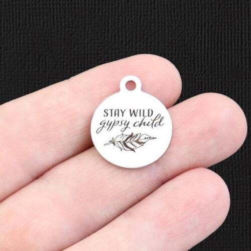 Stay Wild Stainless Steel Charms - Gypsy Child - BFS001-5855