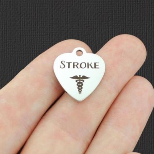 Stroke Stainless Steel Charms - BFS011-4961
