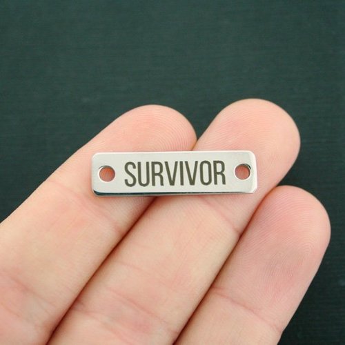 Survivor Stainless Steel Connector Charms - BFS016-7263
