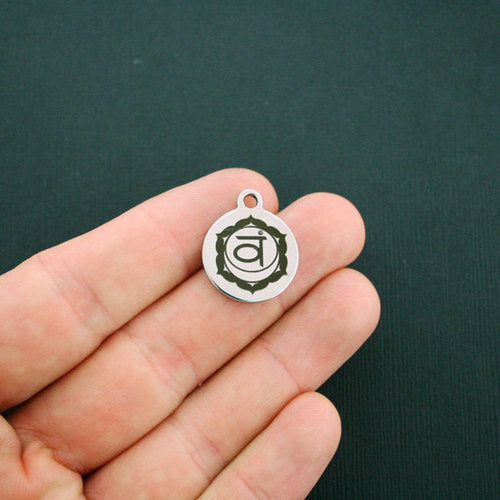 Svadhisthana Sacral Chakra Stainless Steel Charms - BFS001-1306
