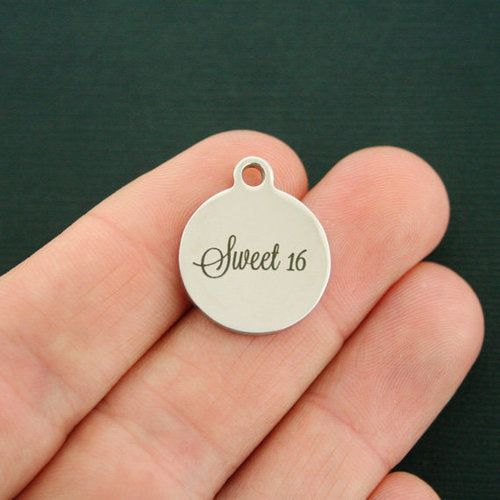 Sweet 16 Stainless Steel Charms - BFS001-1498