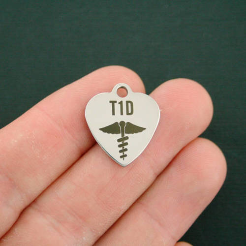 T1D Stainless Steel Charms - BFS011-2856