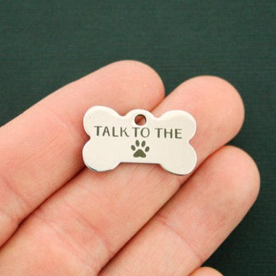 Talk to the Paw Stainless Steel Dog Bone Charms - BFS020-1232
