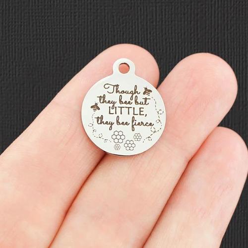 Though they bee Stainless Steel Charms - but little they bee fierce - BFS001-4985