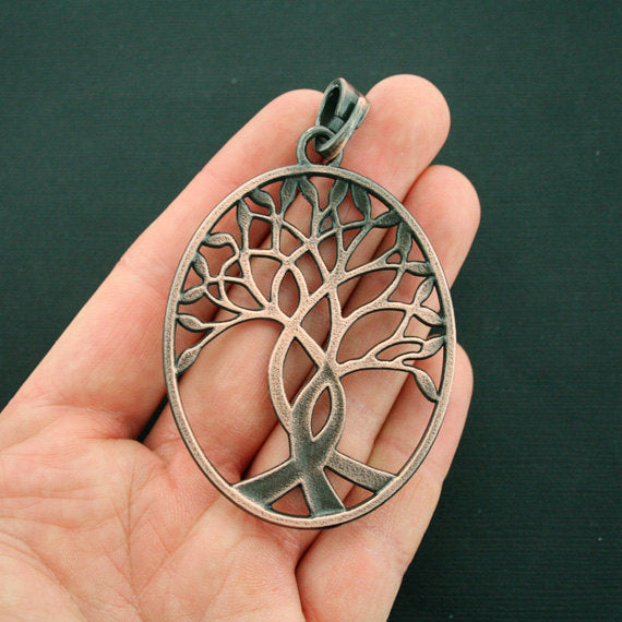 Tree of Life Antique Copper Tone Charm - BC1686