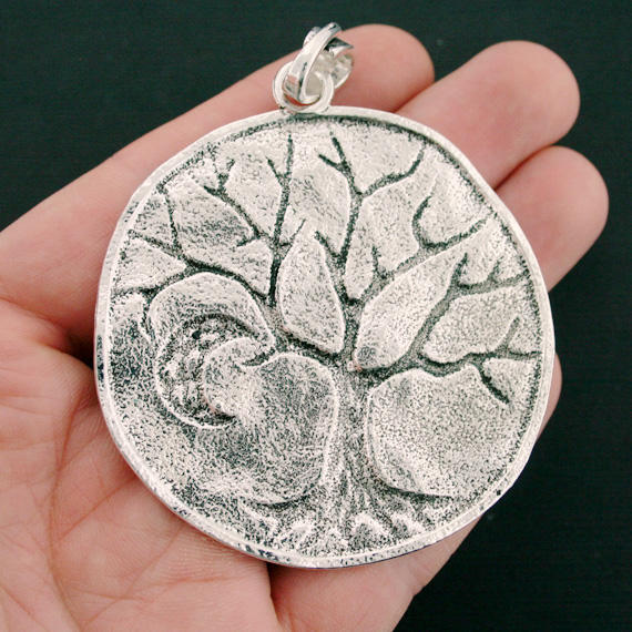 Arbre de vie Antique Silver Tone Charms - SC7470