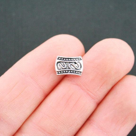 Tube Spacer Beads 7mm x 10mm - Argenté - 15 Perles - SC5415