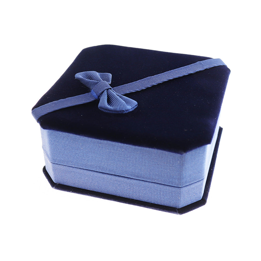 Velvet Bracelet Box - Black and Blue - 9.5cm x 9.5cm - 5 Pieces - TL229