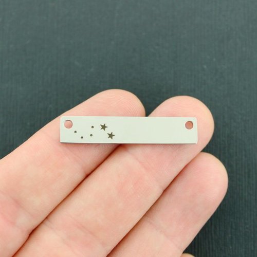Zodiac Constellation Stainless Steel Connector Charms - Libra - BFS017-7573