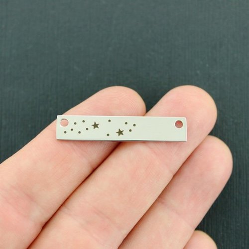 Zodiac Constellation Stainless Steel Connector Charms - Pisces - BFS017-7574