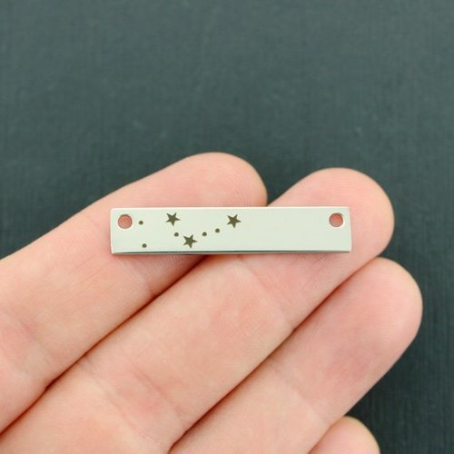 Zodiac Constellation Stainless Steel Connector Charms - Taurus - BFS017-7576