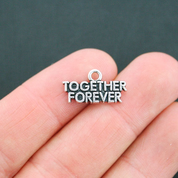 SALE 4 Together Forever Antique Silver Tone Charms - SC5188