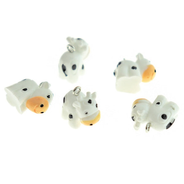 4 Cow Resin Charms 3D - K604