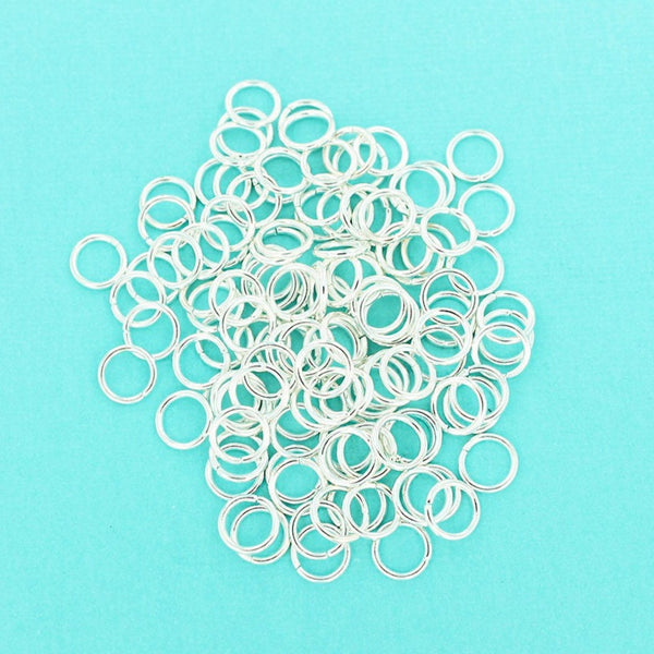 Silver Tone Jump Rings 9mm x 1.2mm - Open 16 Gauge - 250 Rings - J050