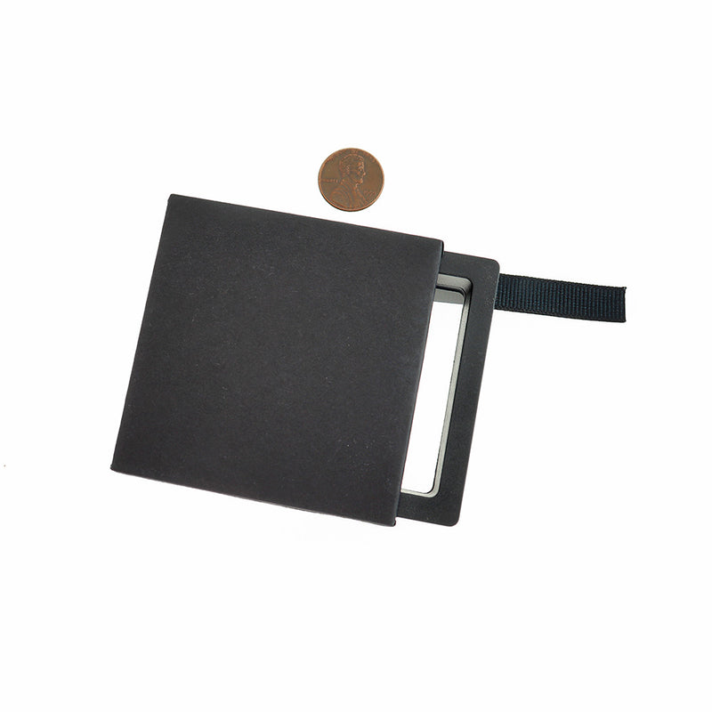 Boîte à Bijoux Noire - Coulissante - 7cm x 7cm - 1 Pièce - TL250