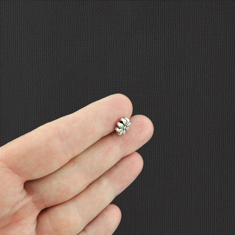 Perles d'espacement marguerite 9mm - ton argent antique - 15 perles - SC2871