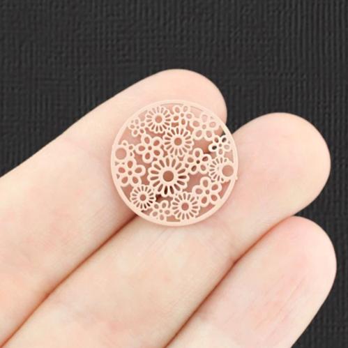 5 Filigree Connector Enamel Charms 2 Sided - E871