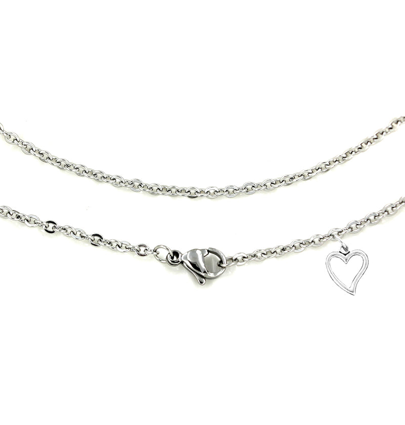 Stainless Steel Cable Chain Necklace 20" - 2mm - 1 Necklace - N455