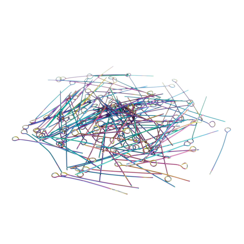 Épingles à œil en acier inoxydable galvanisé arc-en-ciel - 35 mm - 10 pièces - PIN013