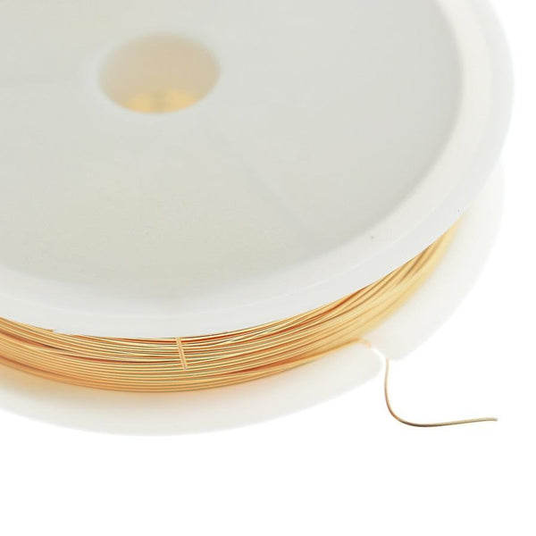 BULK Gold Tone Craft Wire - Tarnish Resistant - 32Ft - 0.4mm - Z1511
