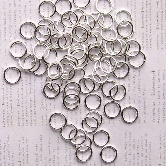 Silver Tone Jump Rings 8mm x 1mm - Open 18 Gauge - 400 Rings - J006