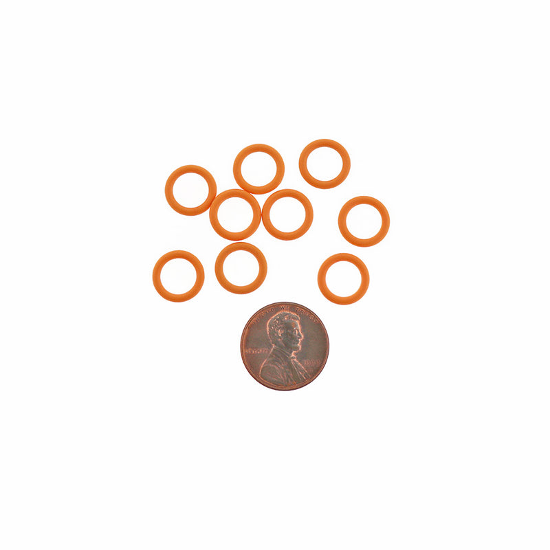 Anneaux en caoutchouc EPDM orange 11,3 mm x 1,7 mm - Calibre 14 fermé - 50 anneaux - J224
