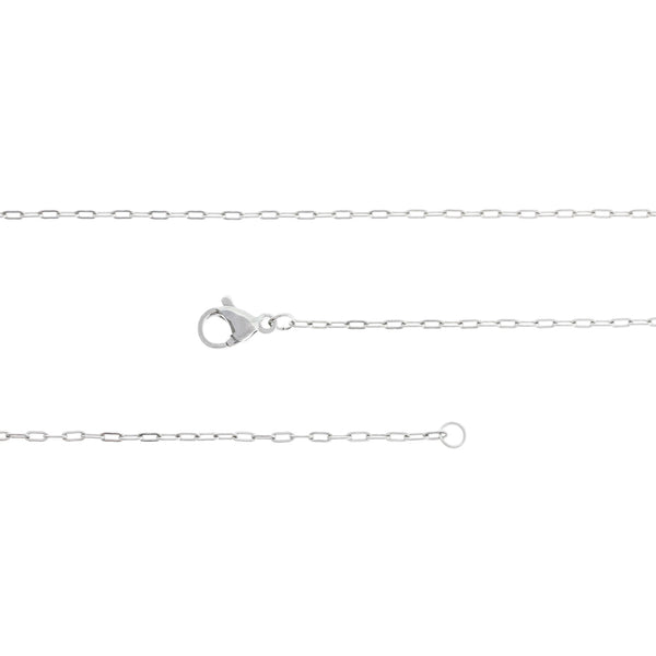 Stainless Steel Cable Chain Necklace 18" - 2mm - 1 Necklace - N055
