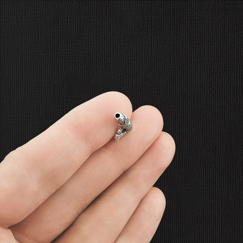 Perles intercalaires sirène 13 mm x 9 mm - ton argent - 20 perles - SC7881