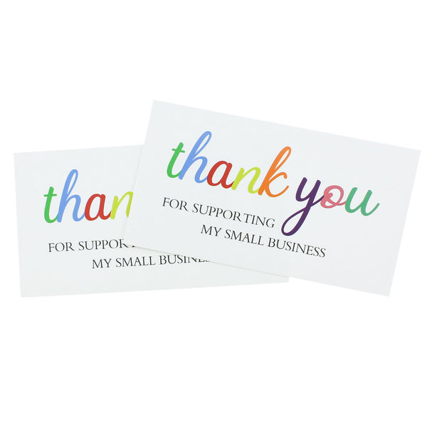 50 cartes de visite de remerciement - "Merci de soutenir mon entreprise" - TL195