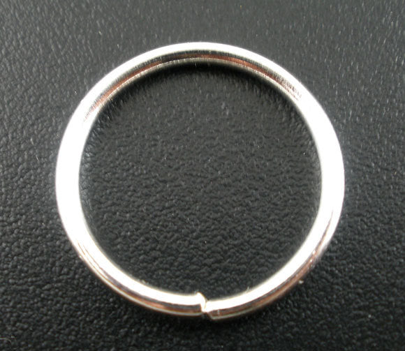 Anneaux argentés 16 mm x 1,5 mm - Calibre 15 ouvert - 50 anneaux - J011