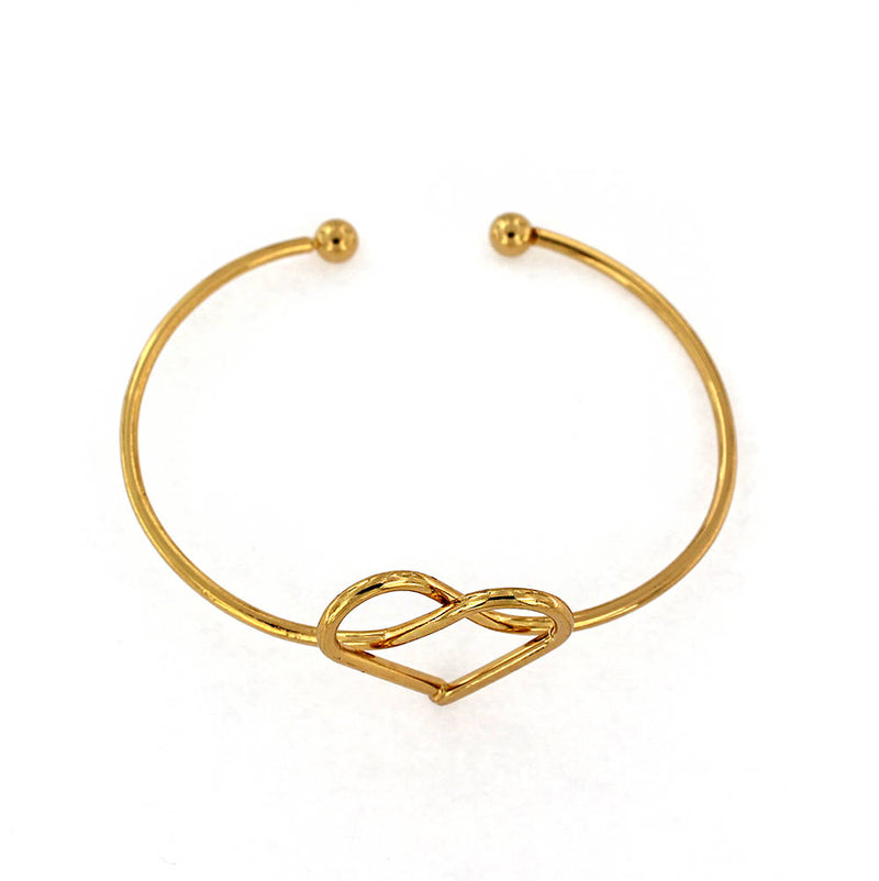 Bracelet manchette doré - ID 59 mm - 1 bracelet - N379