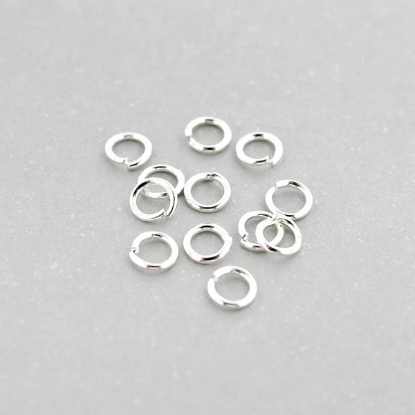 Silver Tone Jump Rings 4mm x 0.7mm - Open 21 Gauge - 250 Rings - J001