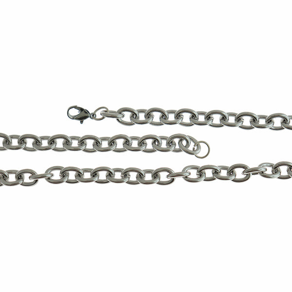 Stainless Steel Cable Chain Necklaces 21" - 2mm - 5 Necklaces - N146