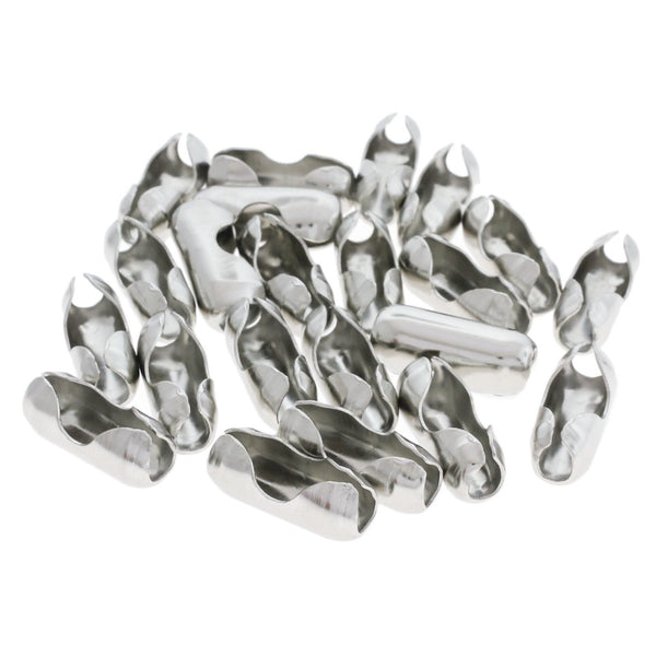 Stainless Steel Ball Chain Connector 24mm x 10mm - 10 Clasps - FD1062