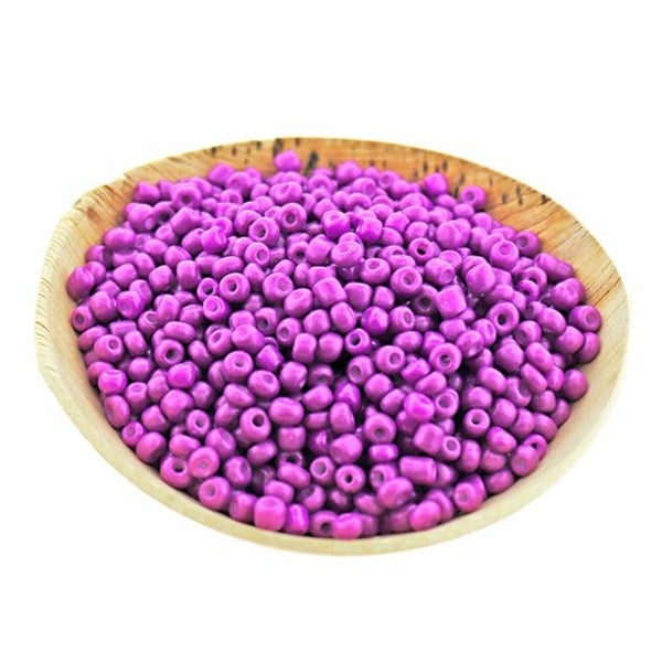 Seed Glass Beads 5mm - Purple - 50g 920 Beads - BD2222