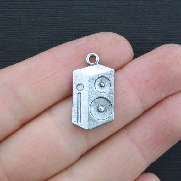 6 Speaker Antique Silver Tone Charms - SC763