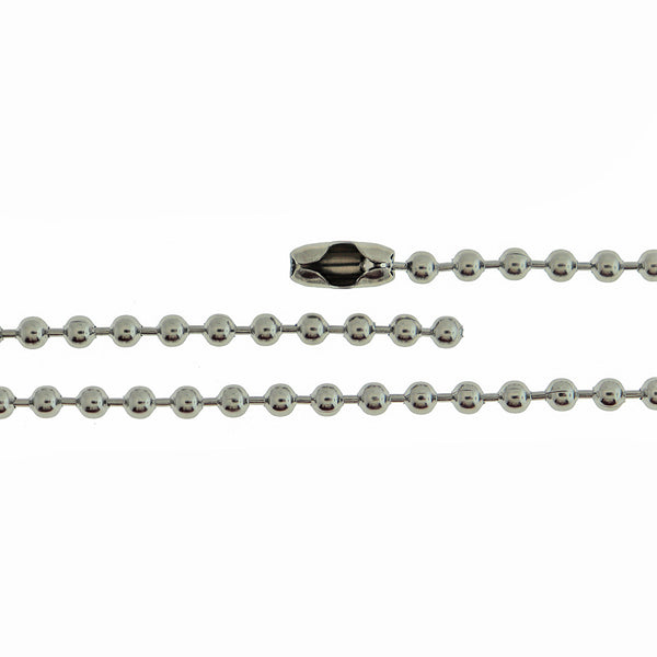 Collier Chaîne Boule Acier Inoxydable 16.5" - 4mm - 1 Collier - N248