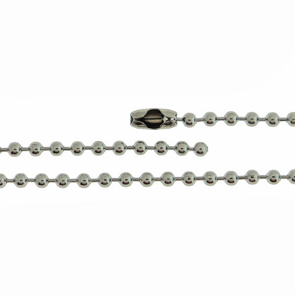 Stainless Steel Ball Chain Necklaces 16.5" - 4mm - 10 Necklaces - N248