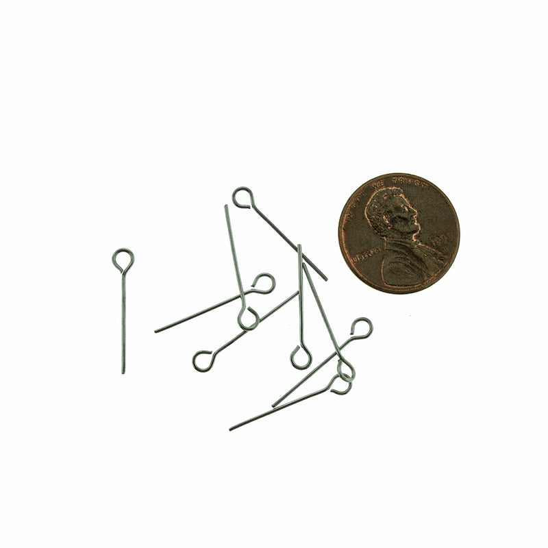 Stainless Steel Eye Pins - 20mm - 200 Pieces - PIN087