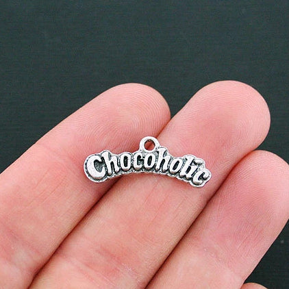 4 Chocoholic Antique Silver Tone Charms - SC1223