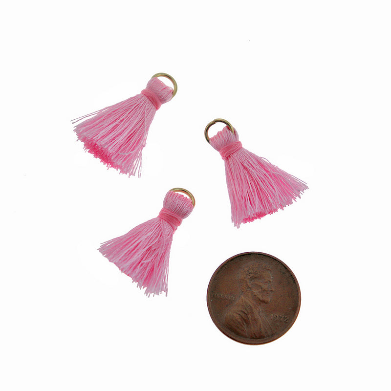 SALE Polyester Tassels 26mm - Baby Pink - 15 Pieces - TSP090