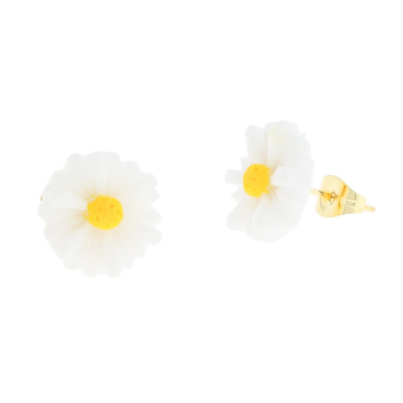 Daisy Stainless Steel Earring Studs - 13mm - 2 Pieces 1 Pair - Z035