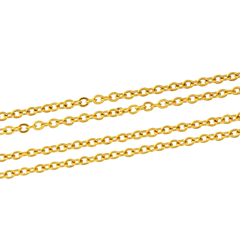 BULK Chaîne de câble en acier inoxydable doré 3,25 pieds - 1,2 mm - FD389