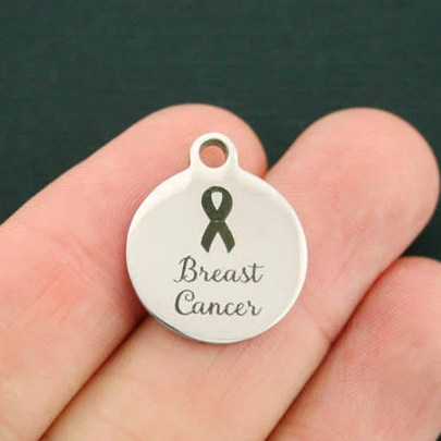 Breast Cancer Stainless Steel Charms - BFS001-2111