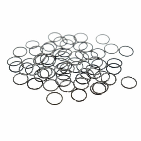 Gunmetal Tone Jump Rings 8mm x 0.7mm - Open 21 Gauge - 500 Rings - J077