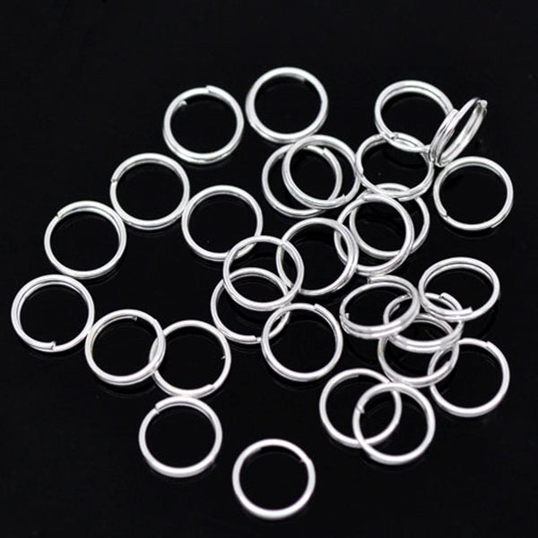 Silver Tone Split Rings 7mm x 1.2mm - Open 16 Gauge - 1000 Rings - J020