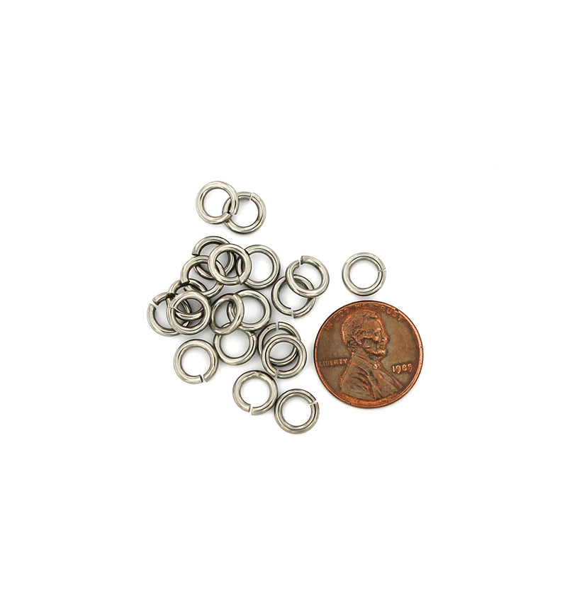 Anneaux en acier inoxydable 8 mm x 1,5 mm - Calibre 15 ouvert - 100 anneaux - J157