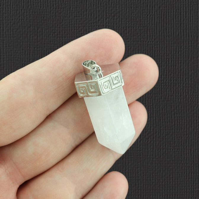 Pendentif en cristal de pierre précieuse de quartz naturel - GEM083