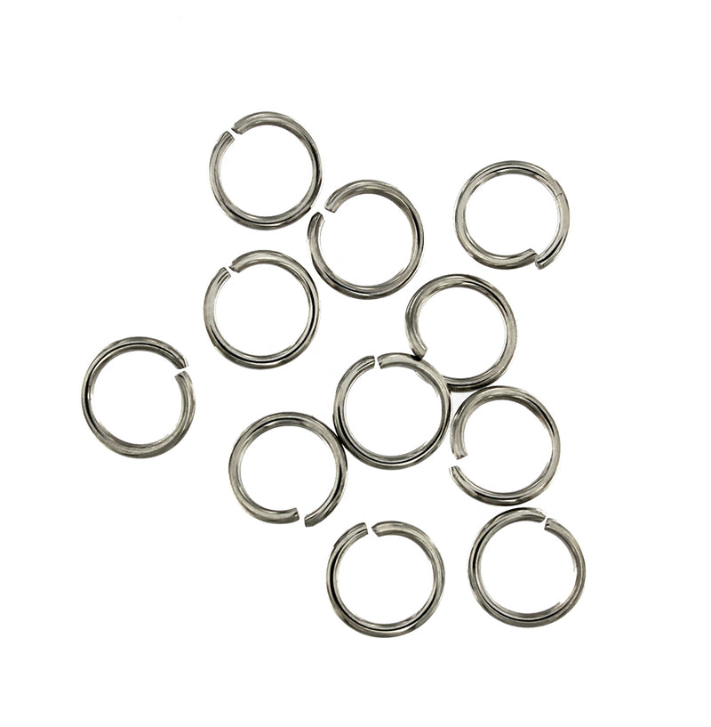 Anneaux en acier inoxydable 8 mm x 1 mm - Calibre 18 ouvert - 200 anneaux - J130
