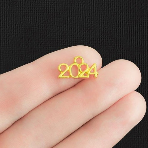 10 Year 2024 Gold Tone Charms - GC036